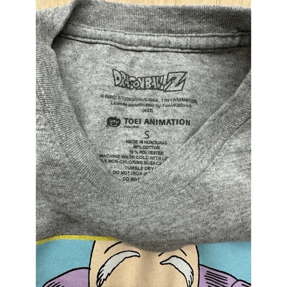 Dragon Ball Z Toei Animation Men's Master Roshi Gray Shirt Size S Short Sleeve - Picture 3 of 6